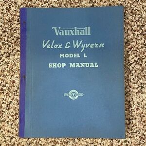 Velox & Wyvern Model L Shop Manual - Blue